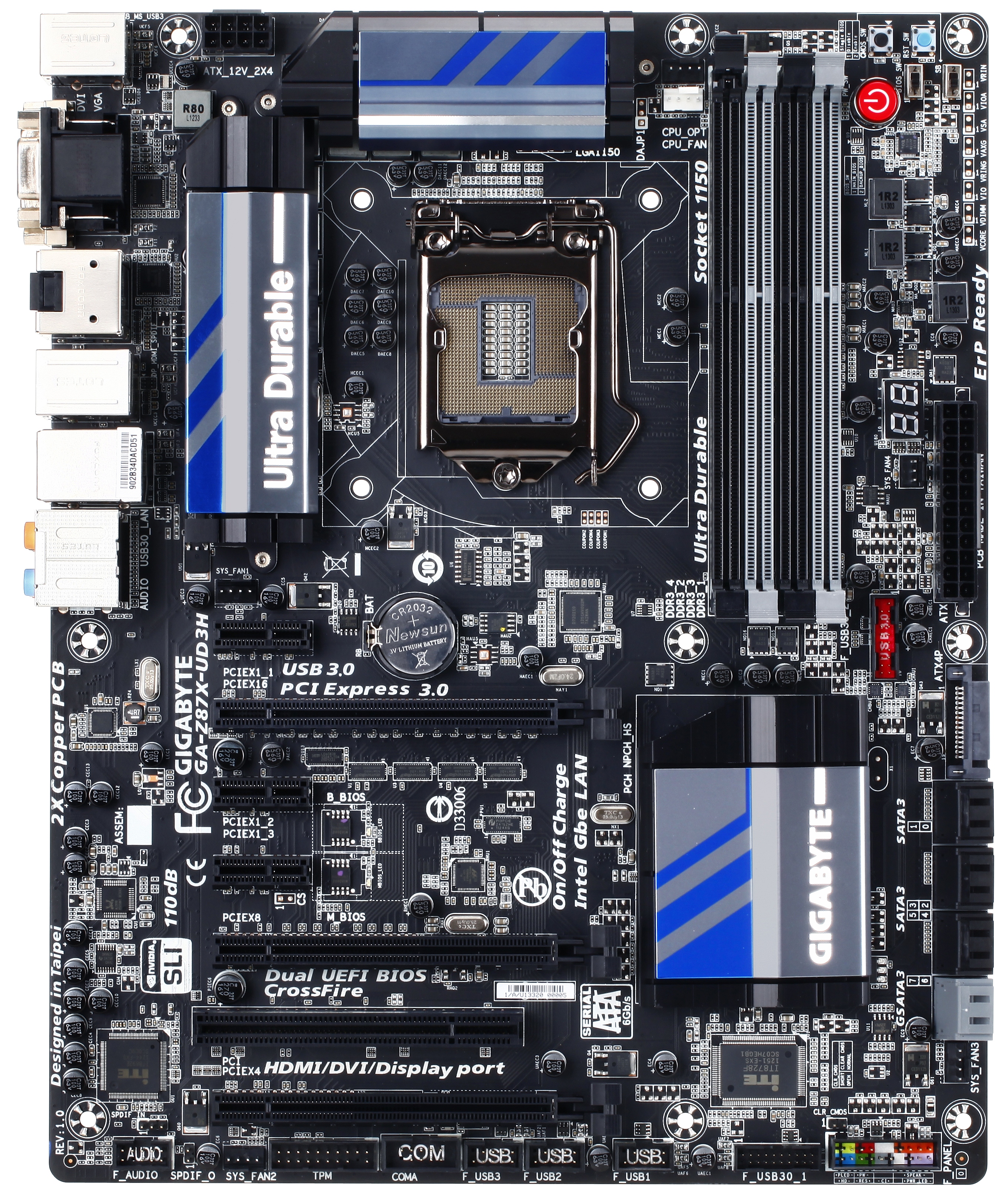 Gigabyte Z87X-UD3H Overview, Visual Inspection, Board Features